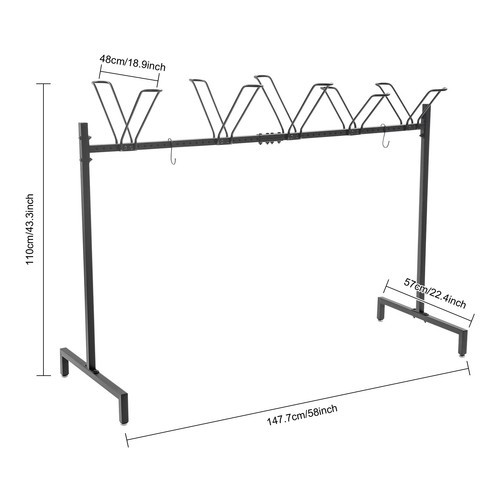 5-Slot Bike Organizer Bicycle Parking Rack Bicycle Storage Holder Floor Stand