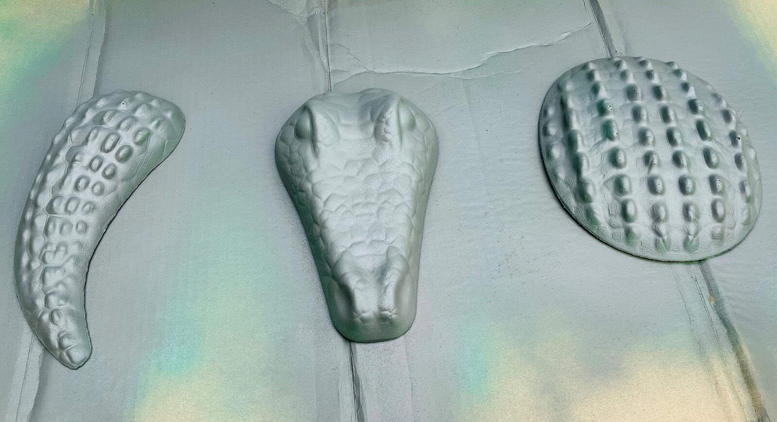 AUTUMN 3 Pieces Crocodile Alligator Garden Decor Mold, CrocConcrete Cement Mold