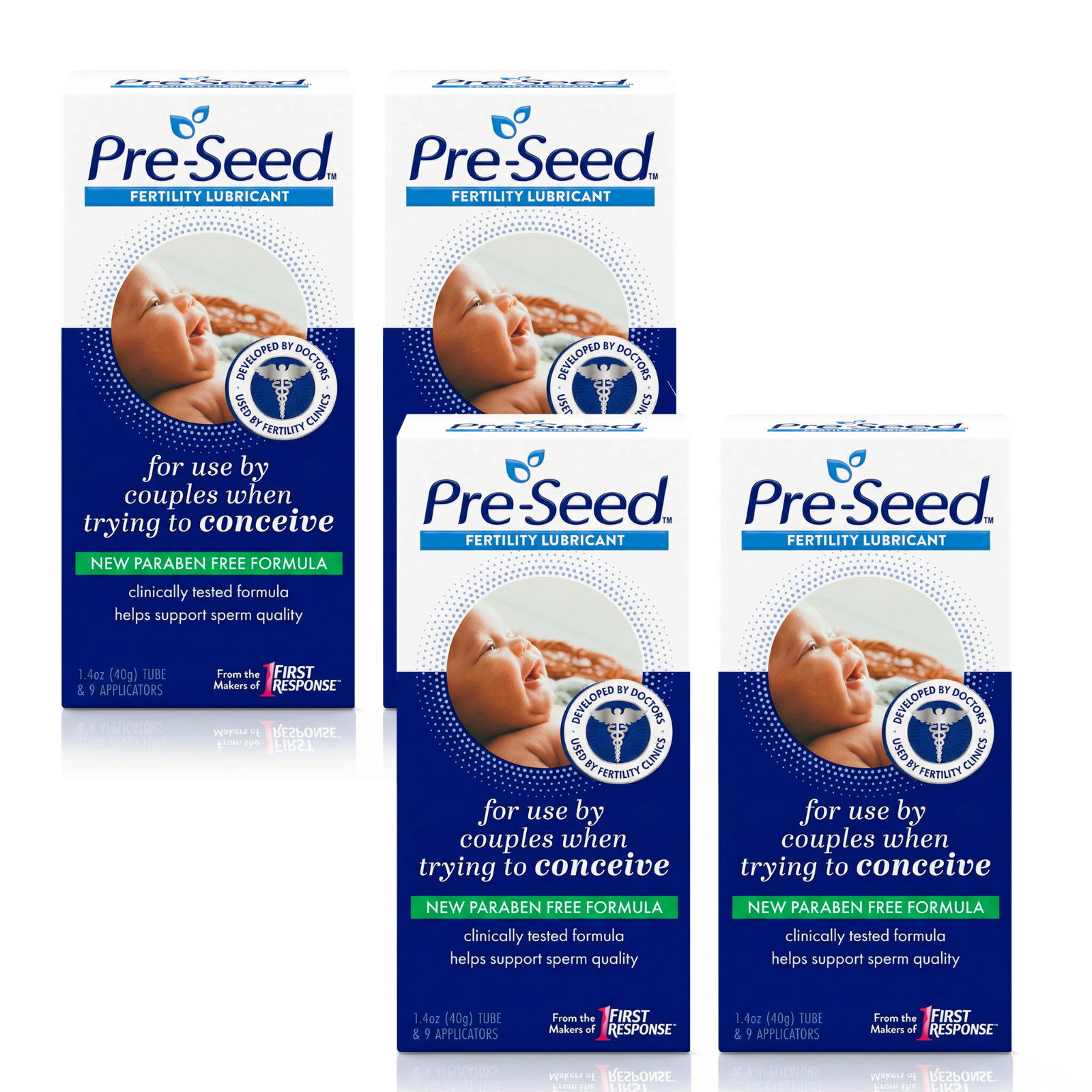 Pre-Seed Fertility Lubricant For Couples Trying Conceive Pack of 4 pH Balanced