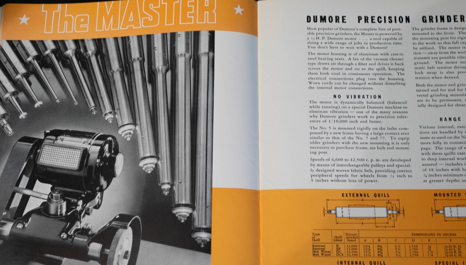 DUMORE Care and Operation of Portable Lathe Grinders Manual PLUS .... 44 Pages