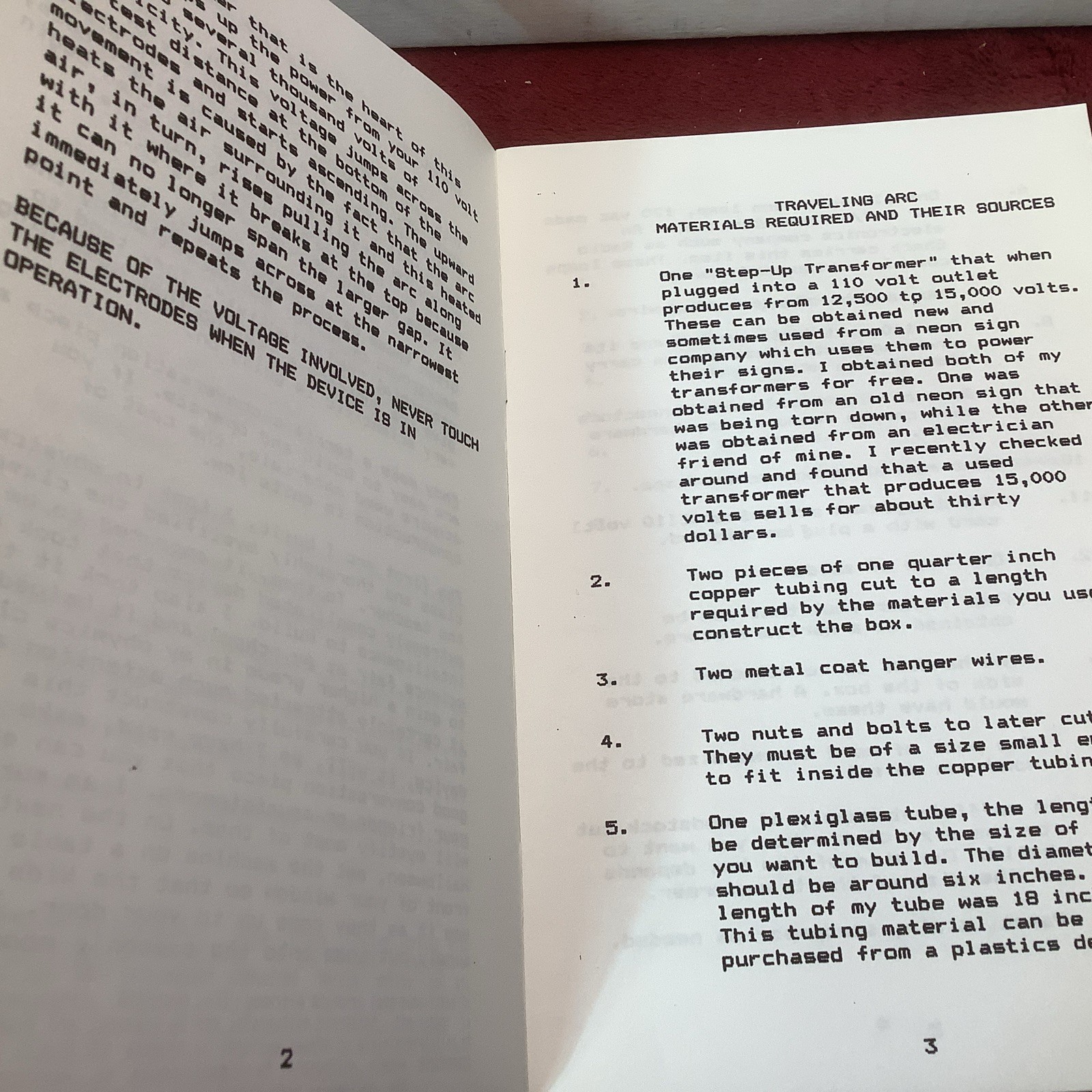 Jacob’s Ladder Climbing Arc Electric Generator Kit in Box Copper Parts