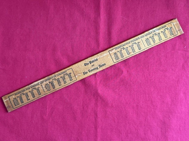 Vtg The Patriot The Evening News Newspaper Harrisburg PA Advertising Wood Ruler