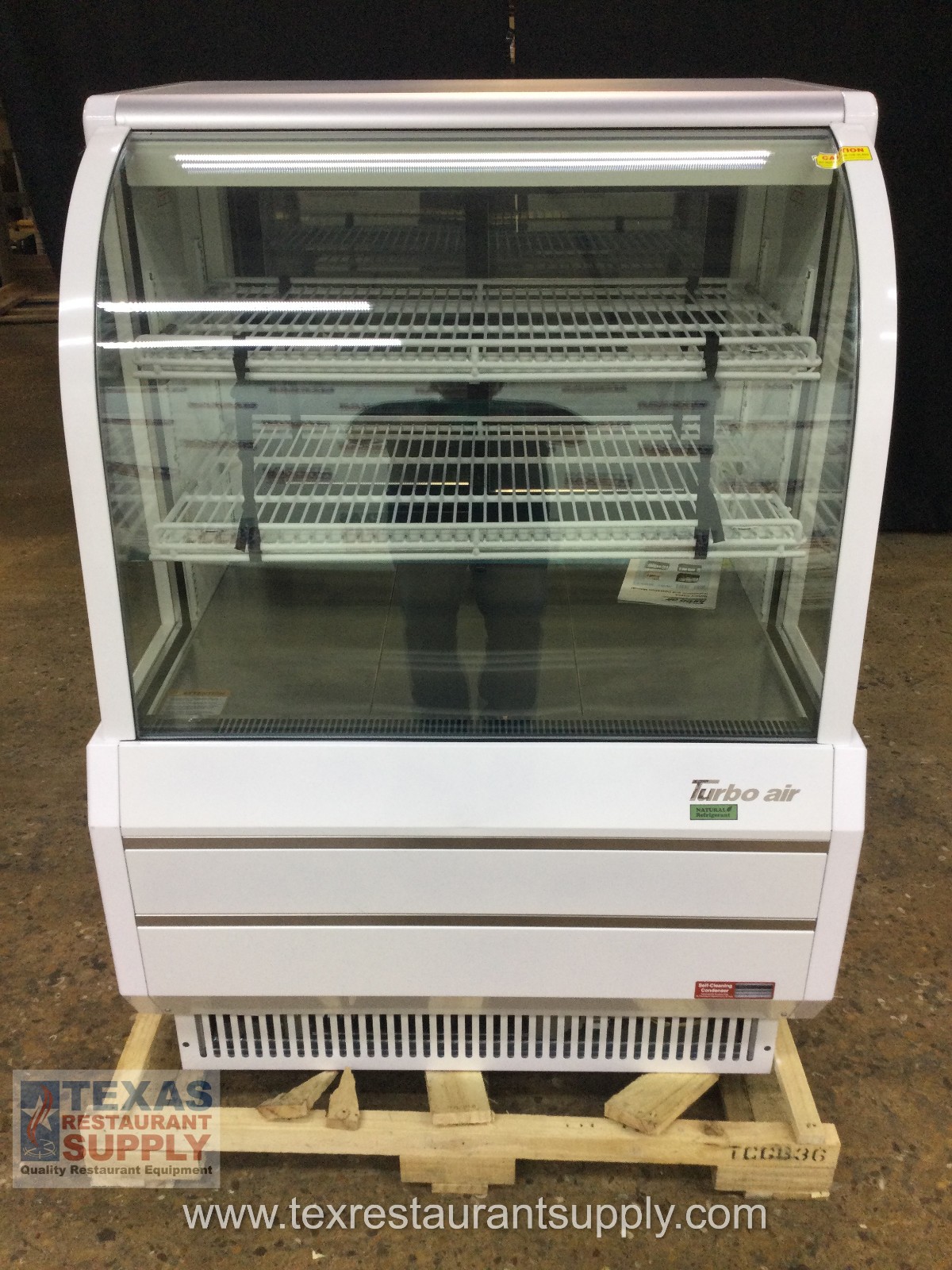 Turbo Air TCGB-36-W-N 36” Refrigerated Bakery Display Case Curved Glass
