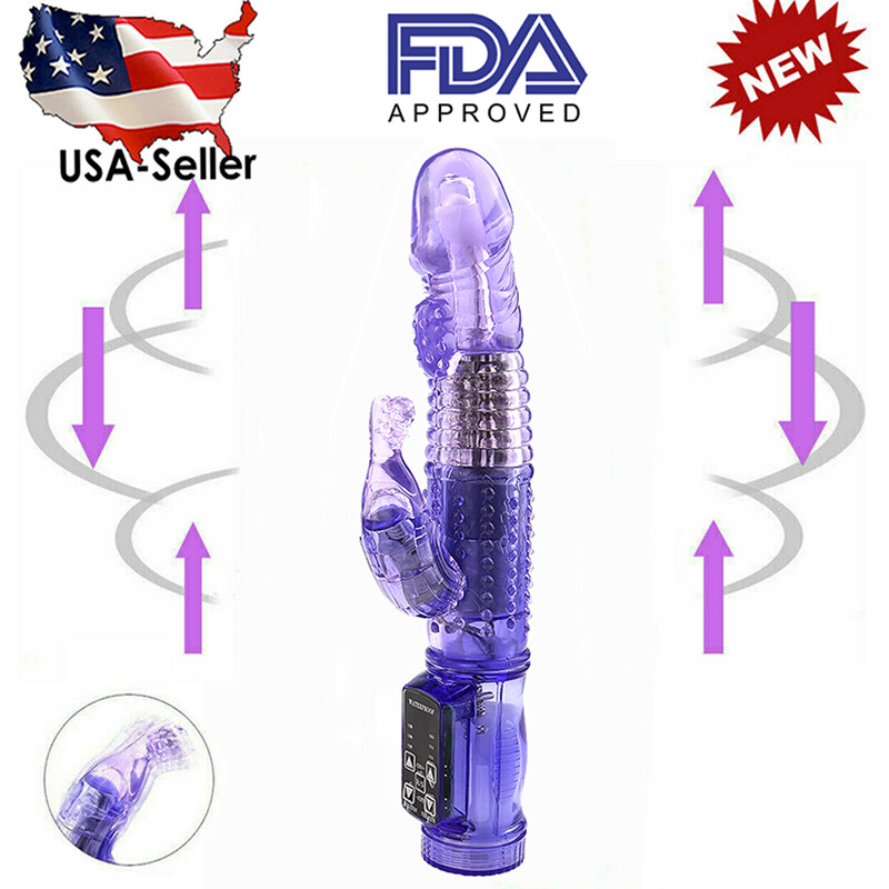 9 inch Rechargeable Dildo Vibrator Rabbit Clit G-spot Massager Sex Toys Women