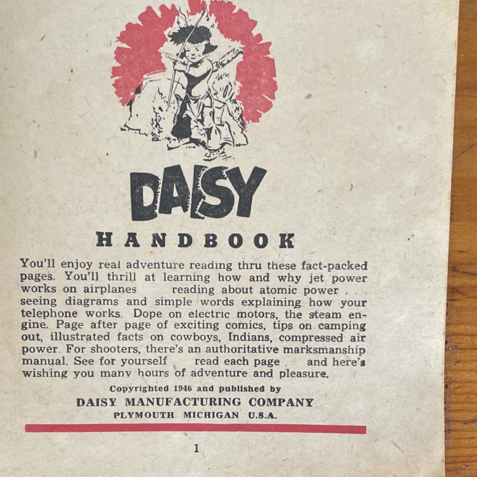 Daisy 1946 Handbook Red Ryder Buck Rogers Advertising Premium