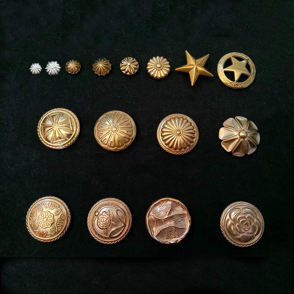 Solid Brass Leather Craft  Rivet Stud Punk Screw Back Wallet bag Conchos Decor