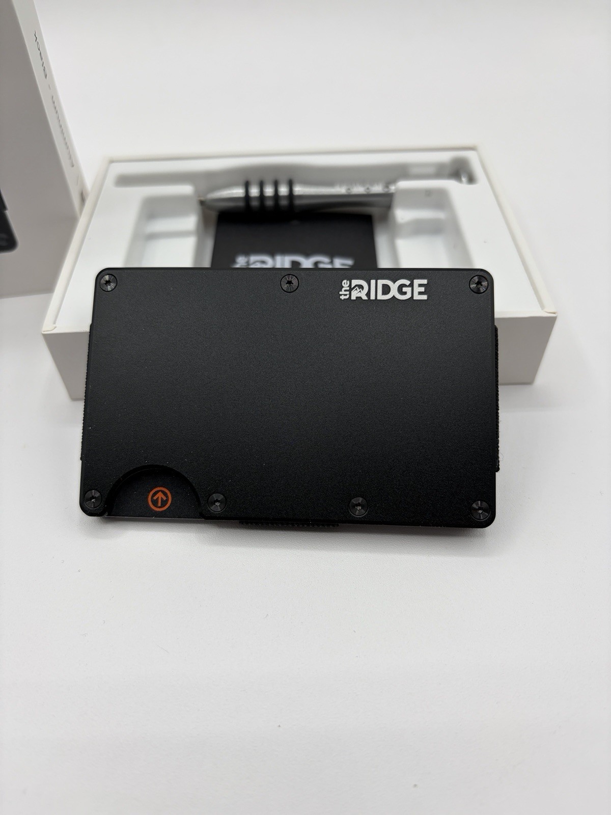 Ridge Slim RFID Blocking Wallet Money Clip Card Holder Black Aluminum New Sealed