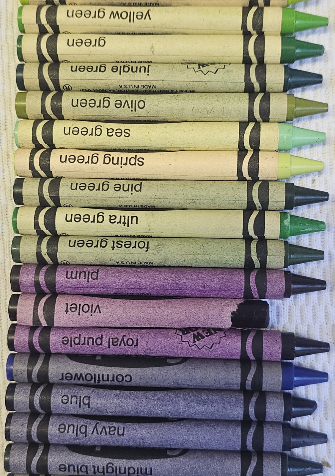 1990 Crayola Crayons 1st EVER Dandelion Cerulean + Indian Red Thistle Goldenrod