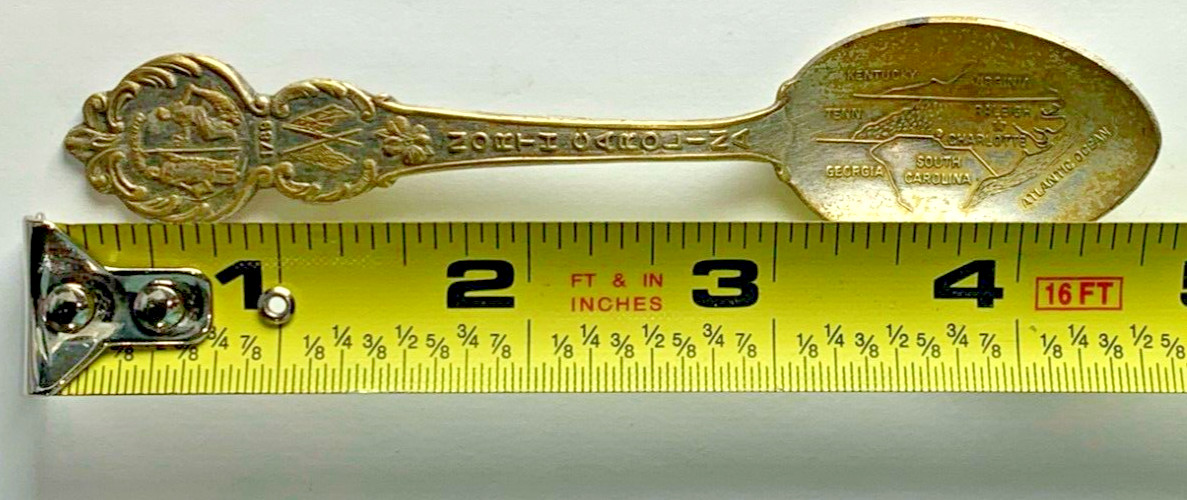 American Collectors Guild North Carolina Silverplate Spoon Vintage Souvenir