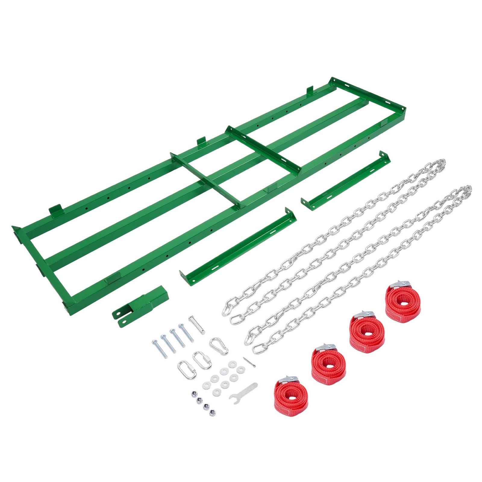 6 FT Yard Drag Harrow Grader Rake w/ 4 FT Chain For universal ATV/UTV/Tractor