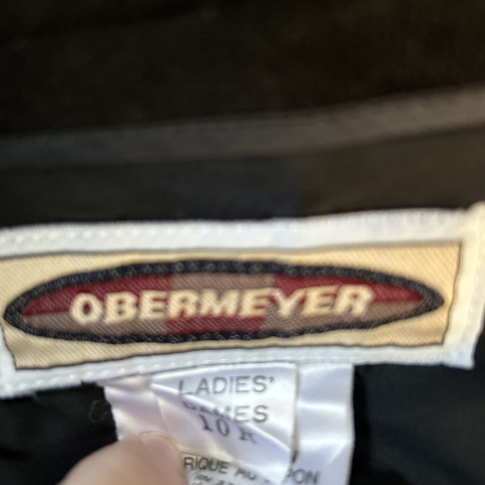 Obermeyer Ski Pants Womens 10 Black Insulated Snowboard Wool Blend