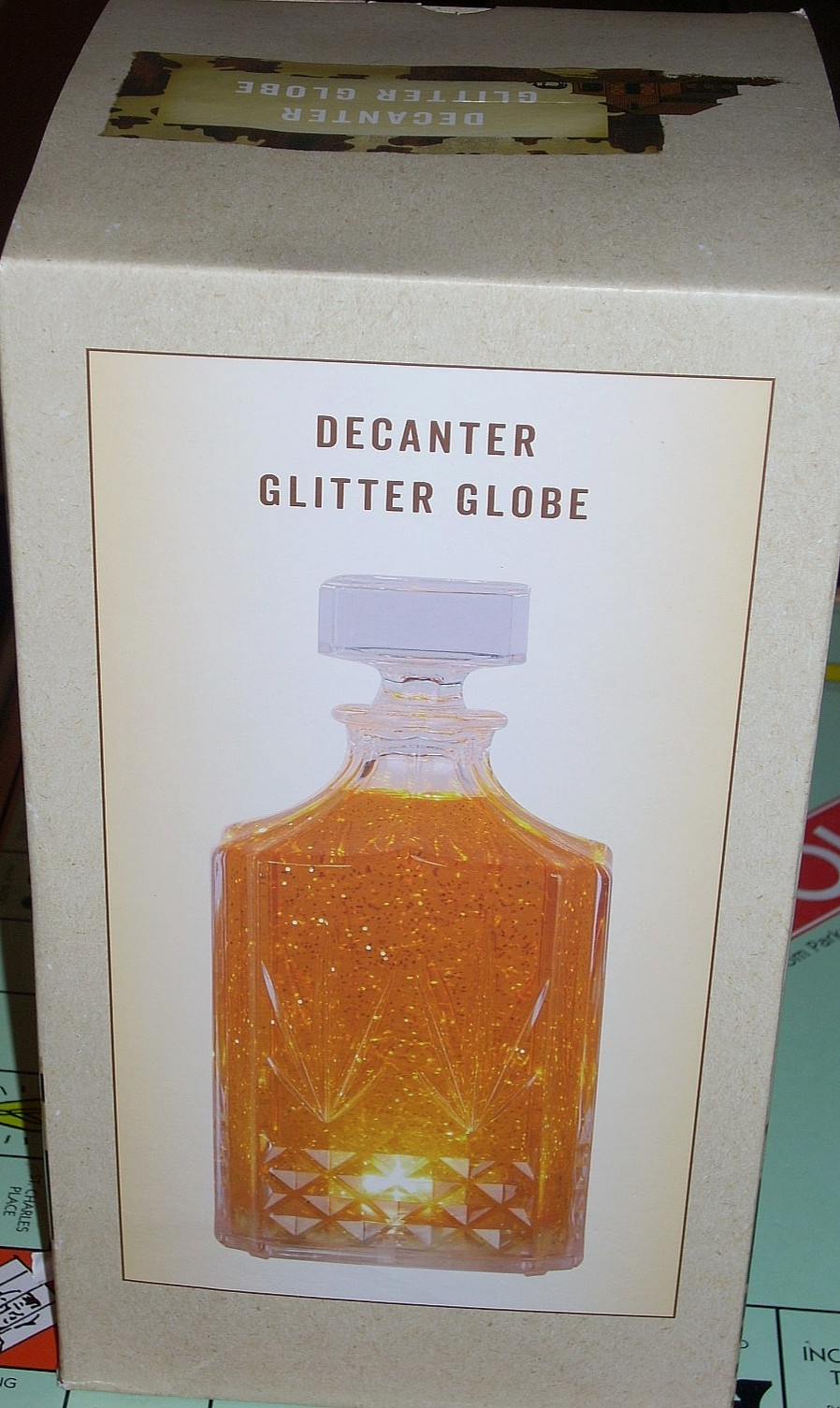 [NEW in BOX/Cracker Barrel Exclusive Bourbon Decanter Glitter Lite Up Globe]