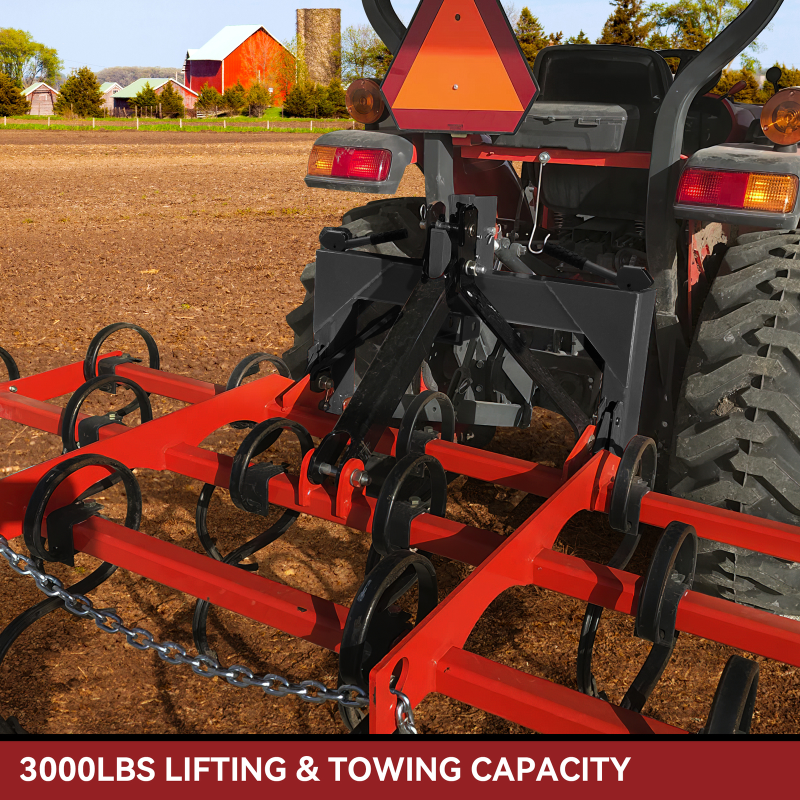 3-Point Quick Hitch Adapter for Category 1 & 2 - Attachment for Tractor Steel
