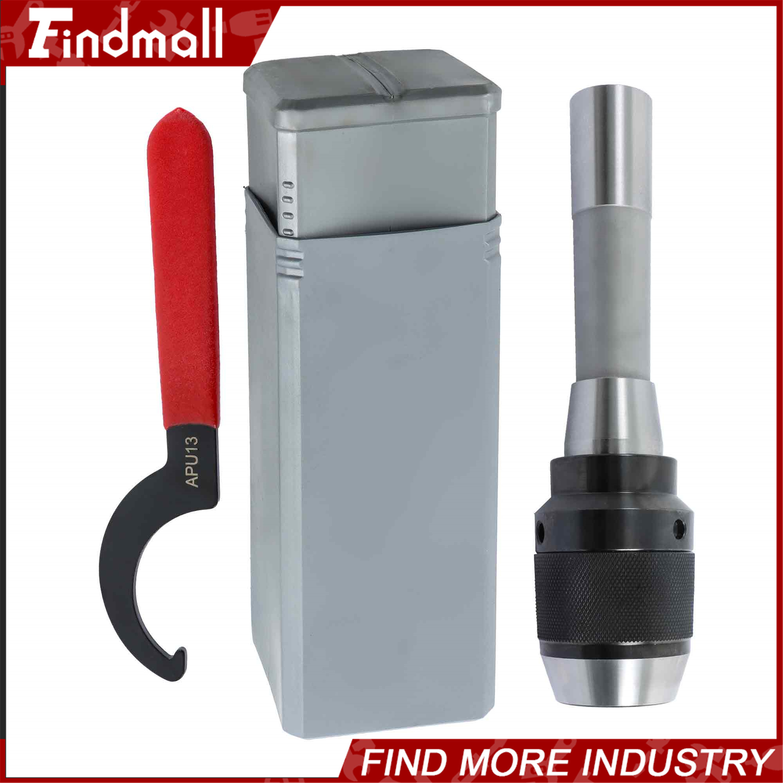 Findmall High Precision Keyless 1/32" - 1/2" Drill Chuck with R8 Integral Shank