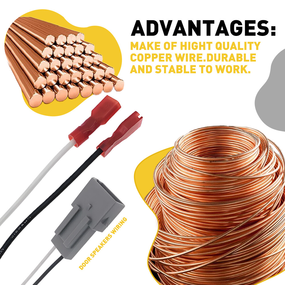 Car 4PCS 72-5512 Stereo Speaker Harness Connector Adapter For Ford Mustang 94-04