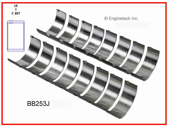 Stock Main & Rod Bearings Set w Ultraslick Lube for Chevy Gen III IV LS Engines