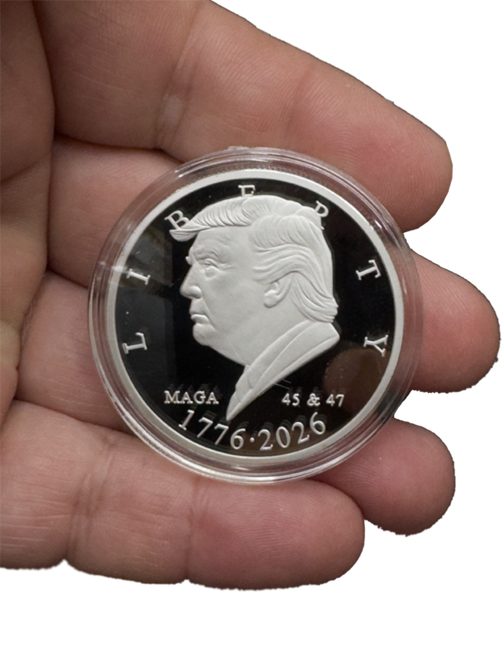 EL15-15 President Donald Trump Liberty 1776 - 2026 250th Anniversary Mirror Fini