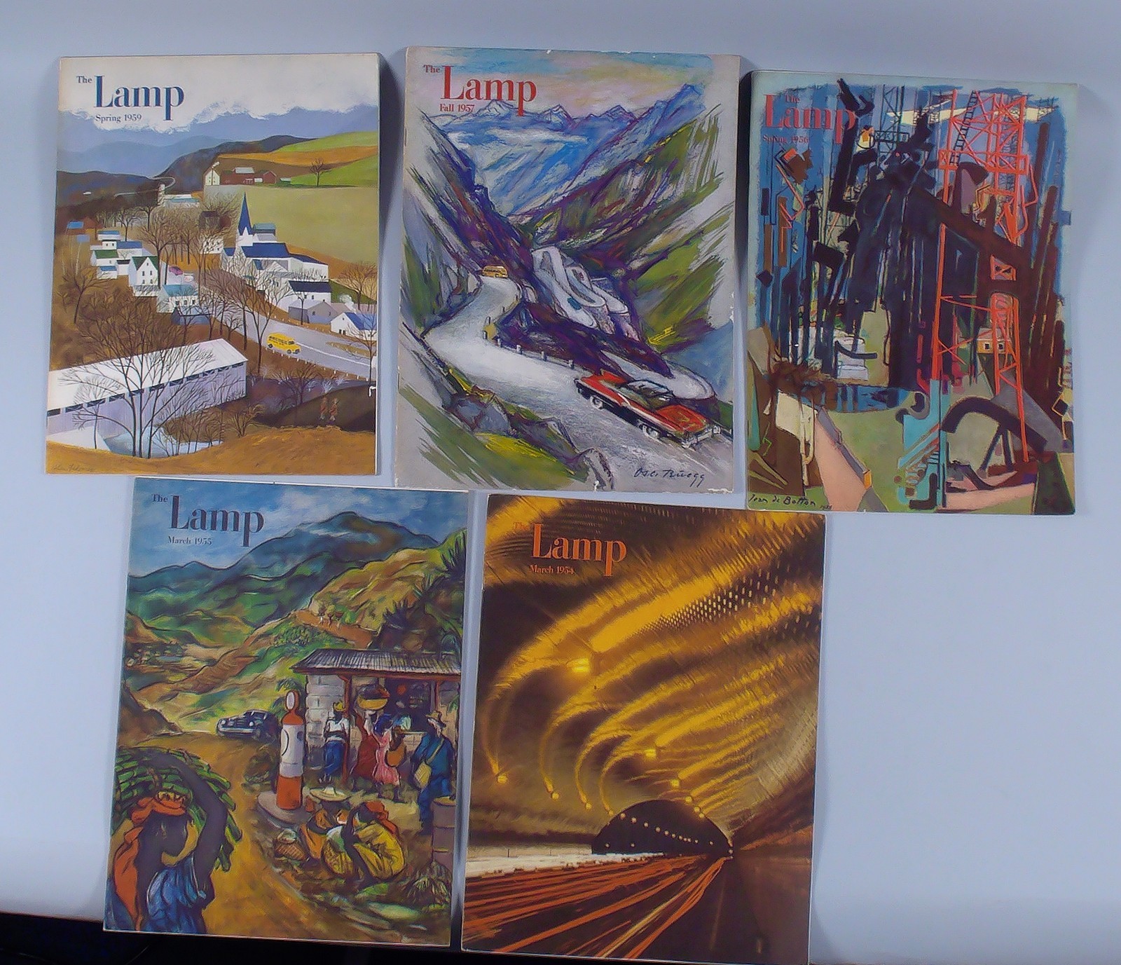 HUGE lot of 109 ESSO Standard Oil THE LAMP Industry Magazine Years 1940-1961