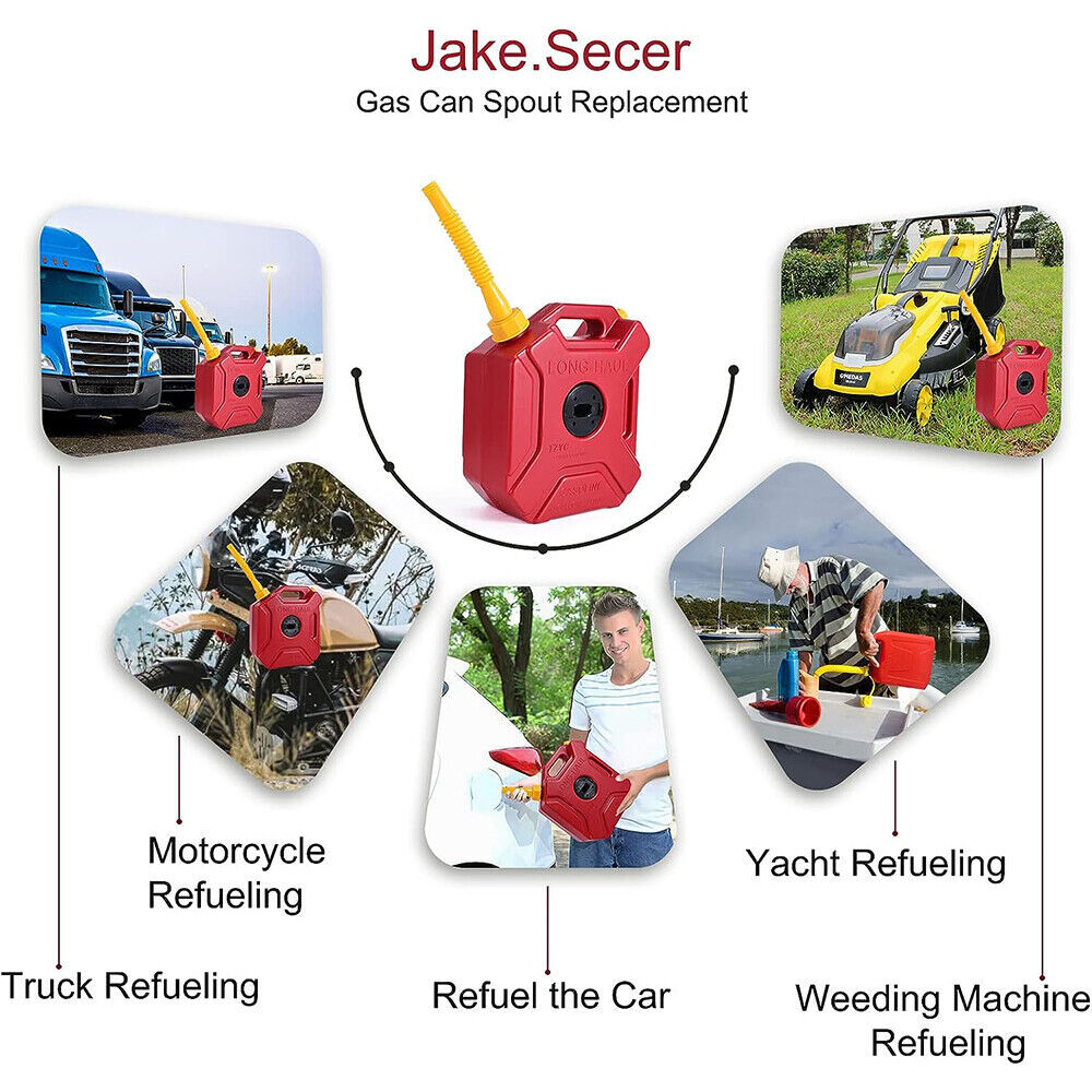 5X Replacement Gas Can Spout Nozzle Vent Kit For Plastic Gas Cans Old Style Caps