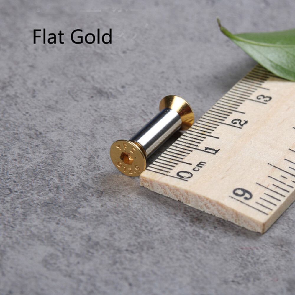 10pcs Stainless Steel Brass Knife Handle Pins Fasteners Rivets Screw Bolts DIY