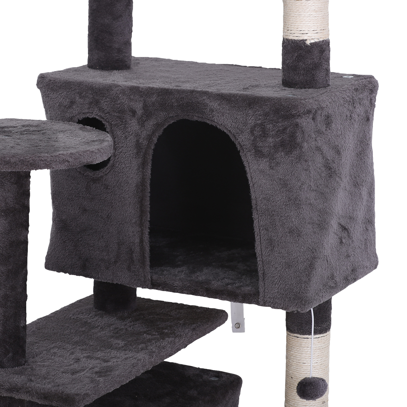 Durable 55" Cat Tree Activity Tower Pet with Scratching Posts Ladders Indoor
