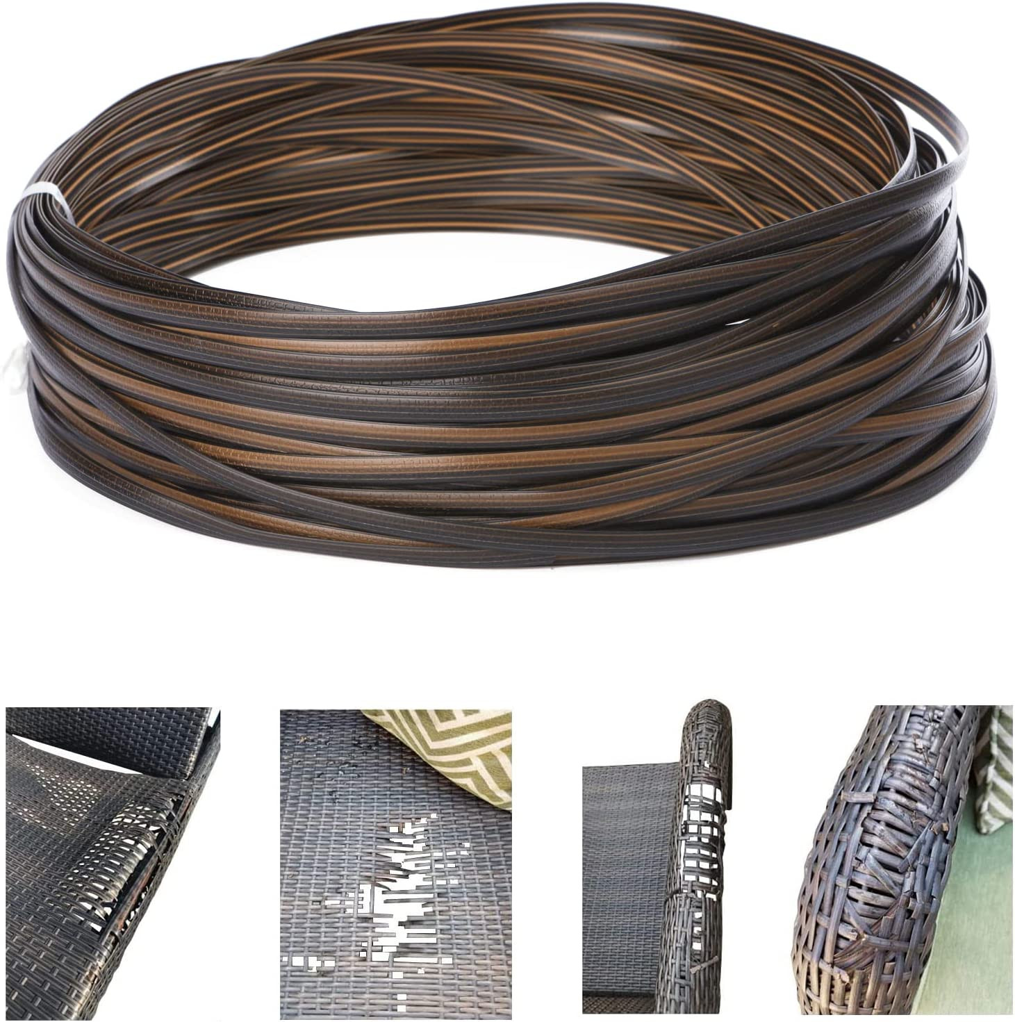 120 Ft Wicker Repair Kit Wicker Supplies Rattan for Patio Chair Repair Flat