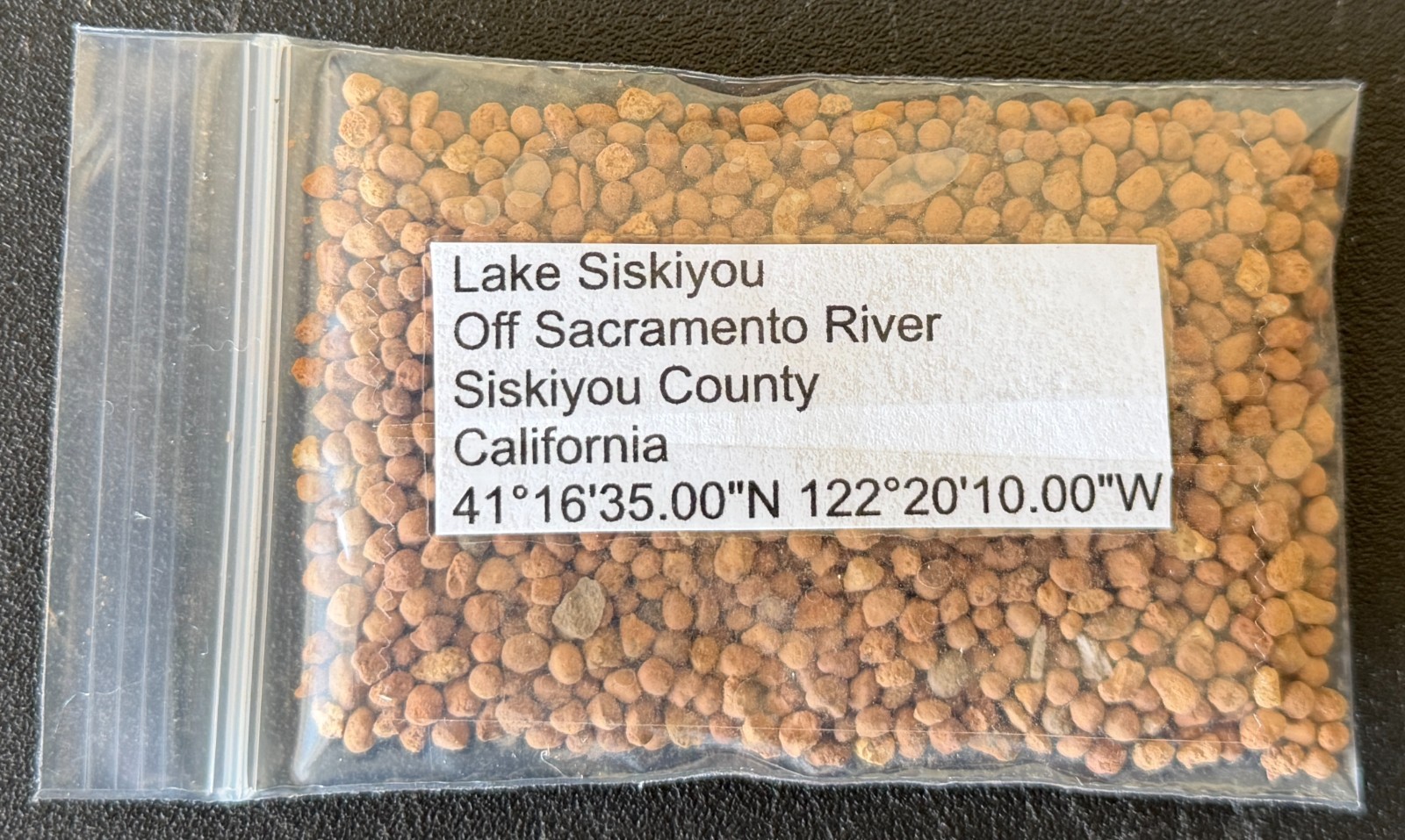 California Lake Siskiyou Sand Sample