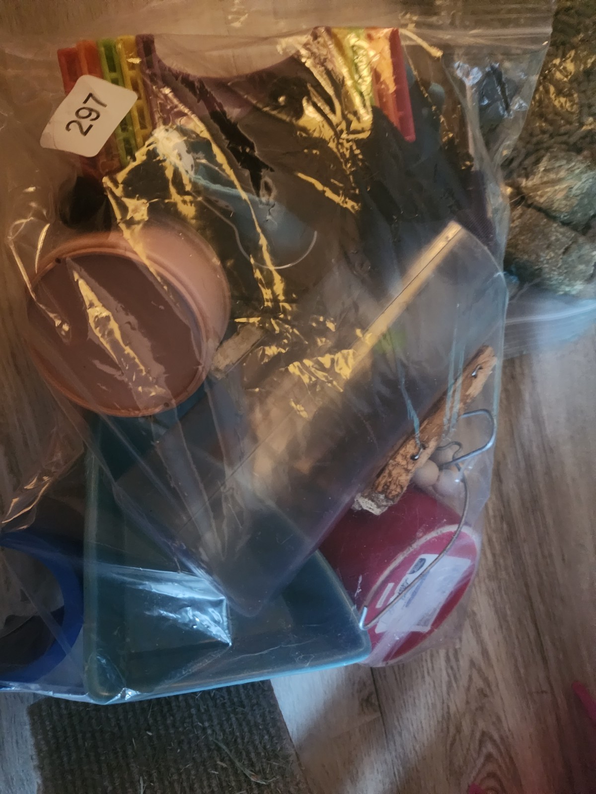 Guinea Pig Accessories Lot, Hideout x3, Water Bottle, Food, Hay, Toys