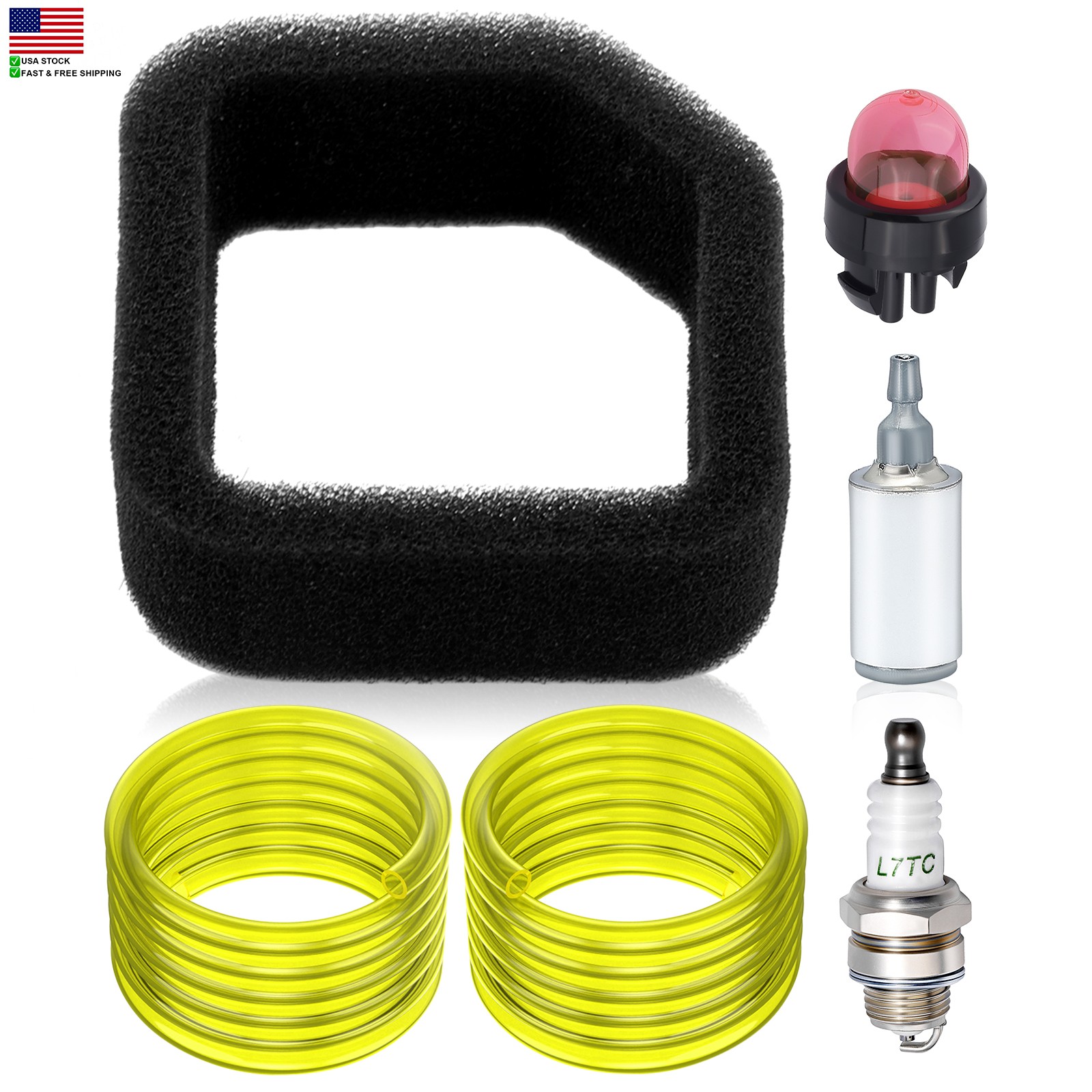 560873001 Air Filter Spark plug Fit Ryobi Homelite Toro Craftsman String Trimmer