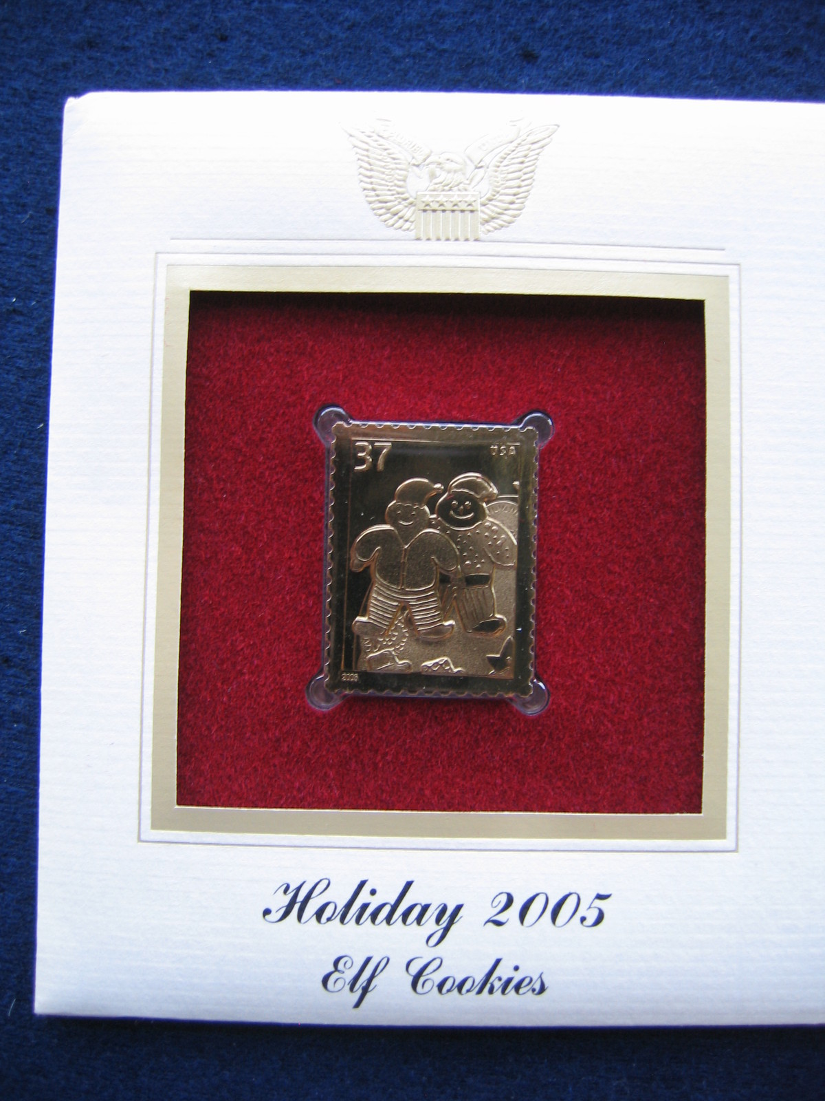 2005 Holiday Elf Cookies Gingerbread Replica FDC Gold Golden Cover Stamp