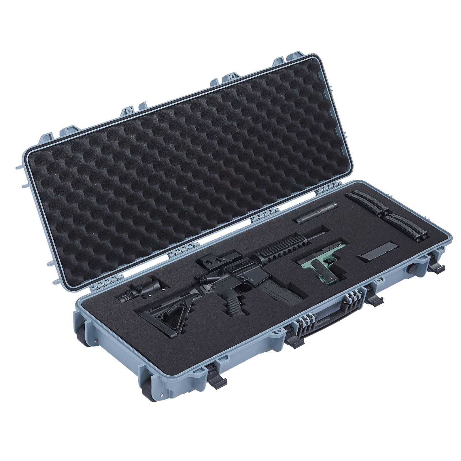 Uimoso 42-Inch Hard Rifle Case, Waterproof & Dustproof Gun Storage, Grey
