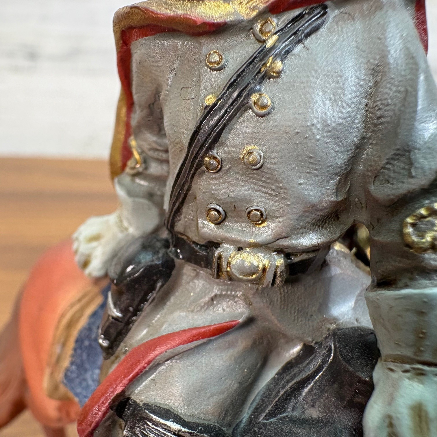 Civil War Stonewall Jackson Mounted Battle Scene Figure Hand Painted Resin 4"x5"