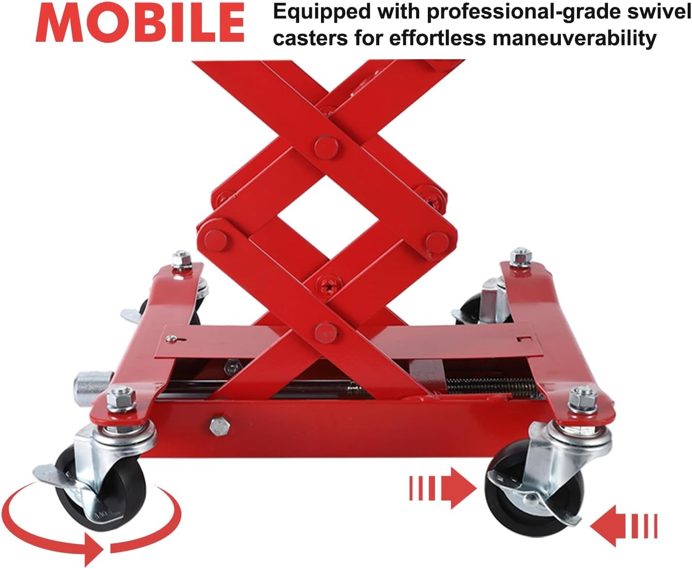450LBS Low Profile Transmission Jack with Safety Straps Auto Repair Lifting Jack