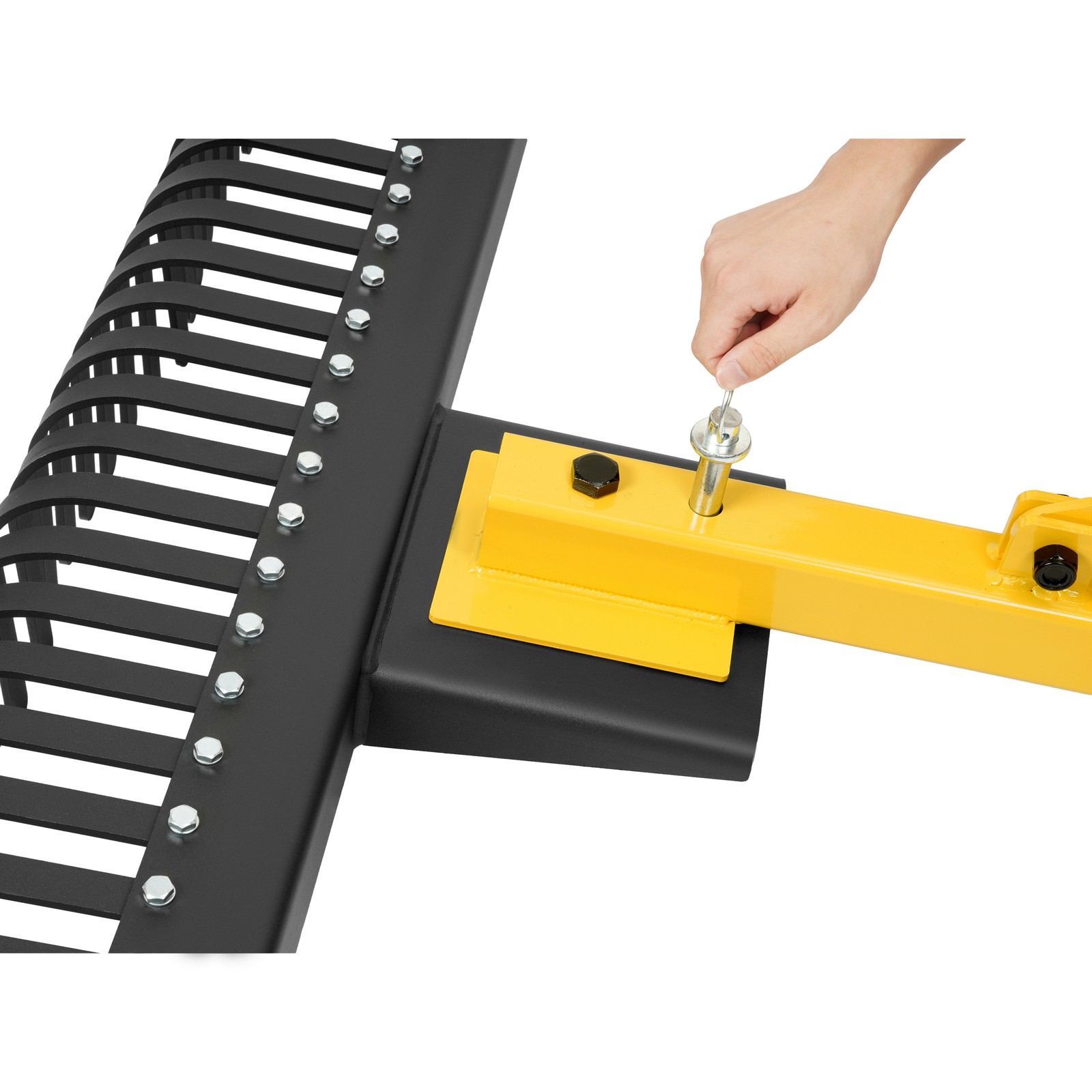 3-Point 60''Landscape Rock Rake Soil Garden Tool for Cat 1 Campact Tractor Heavy