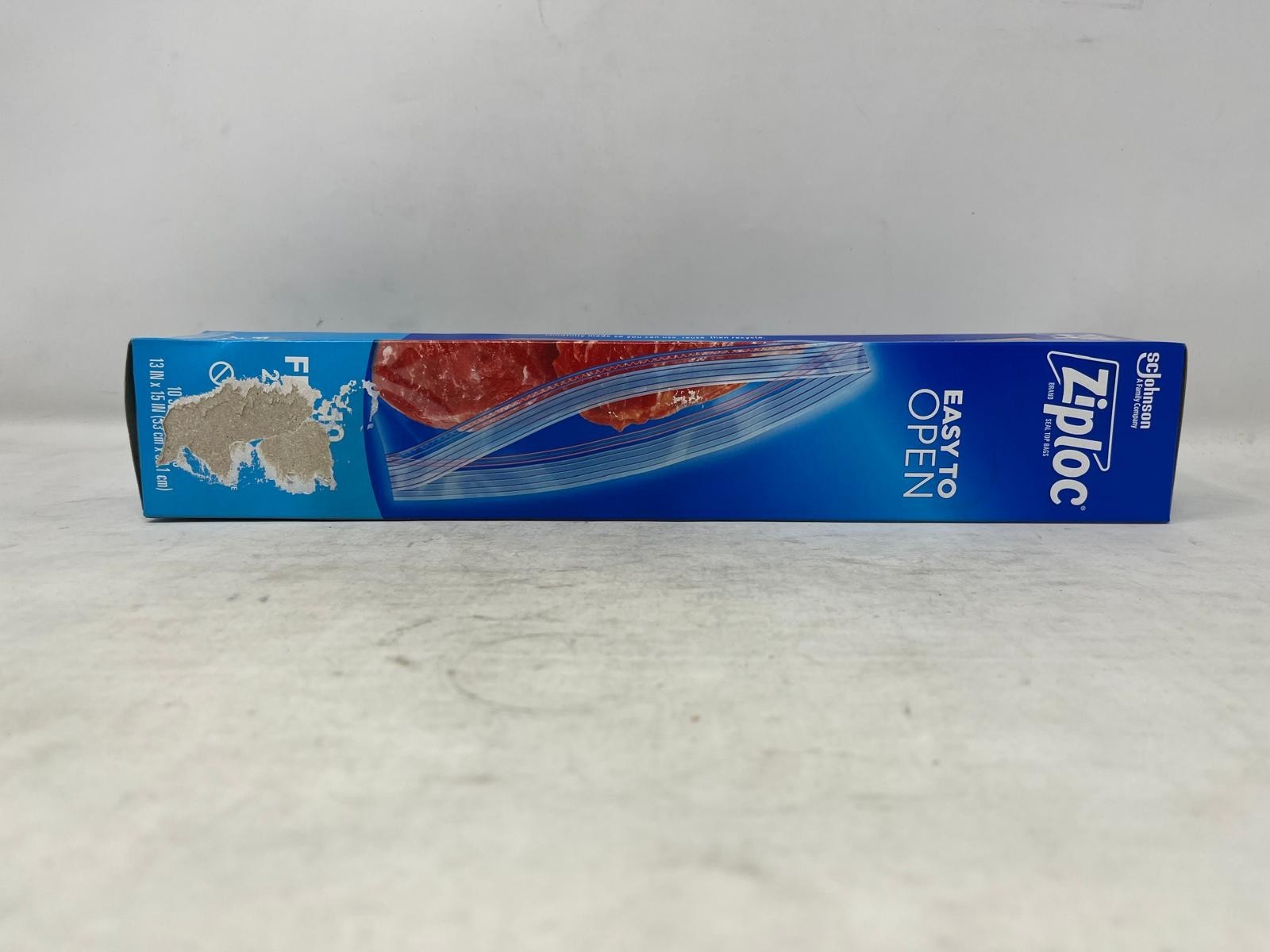 3 Pack - Ziploc 2 Gallon Freezer Bags, 10 Count (13" x 15") **Damaged Open Box**