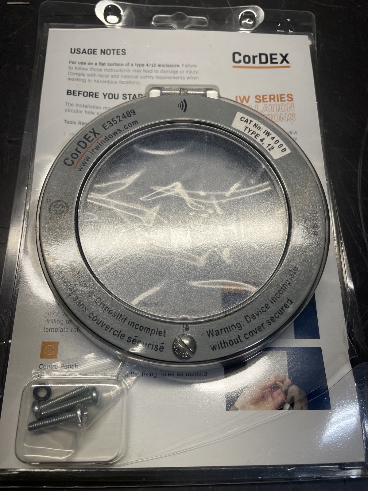 CORDEX IW4000 Round IR Window, Crystal