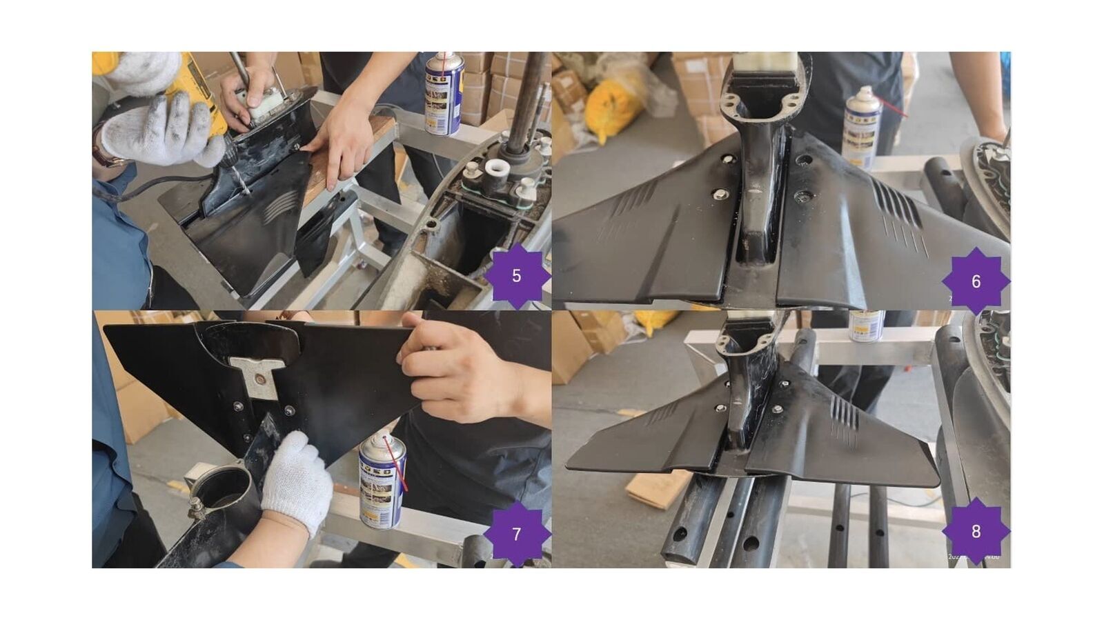 Outboards Dorsal Fin Wing Sting Ray Hydrofoil Stabilizer for 5 - 150 HP Motors