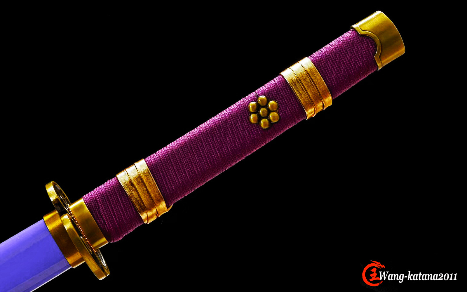 ONE PIECE 海贼王 1060 Steel Katana Purple Hamon Sharp Japanese Samurai Anime Sword