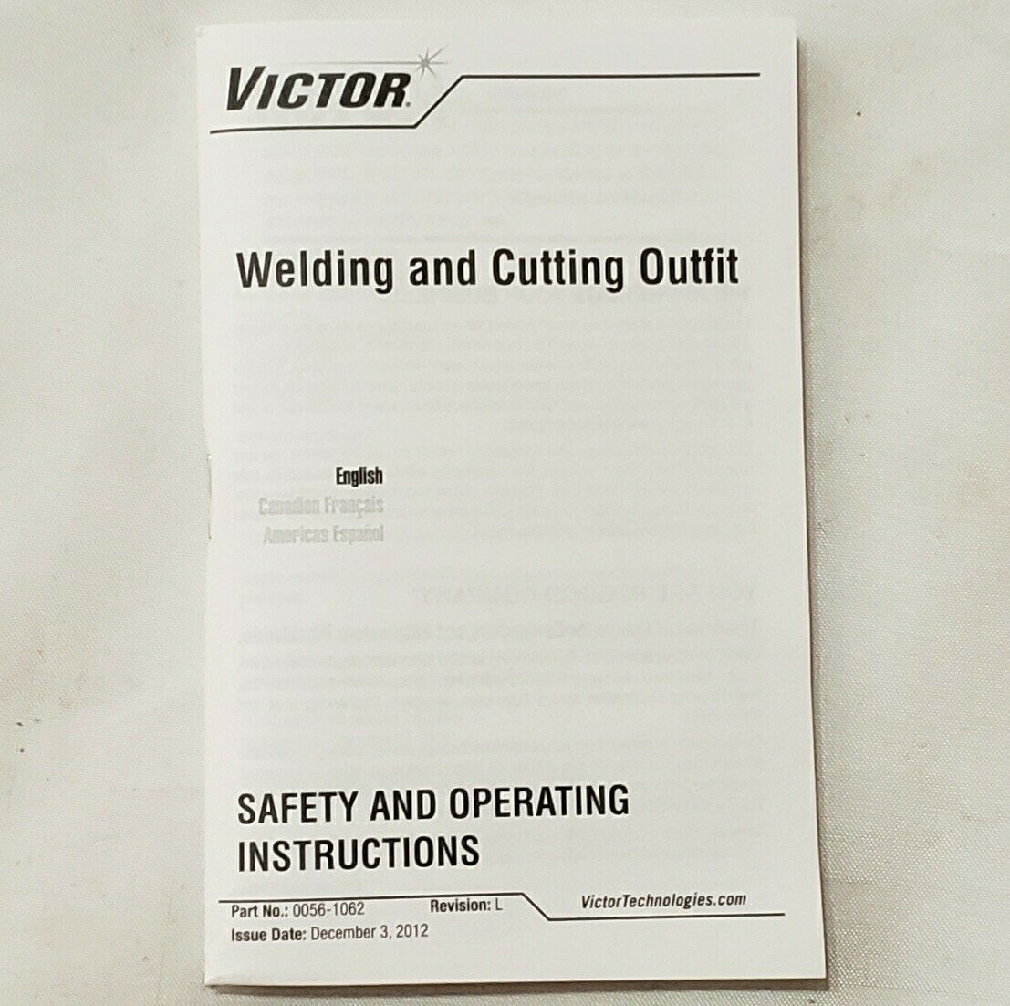Victor ST2601FC Angle Head Cutting Torch 21" & 2-1-101 Tip 0381-1482