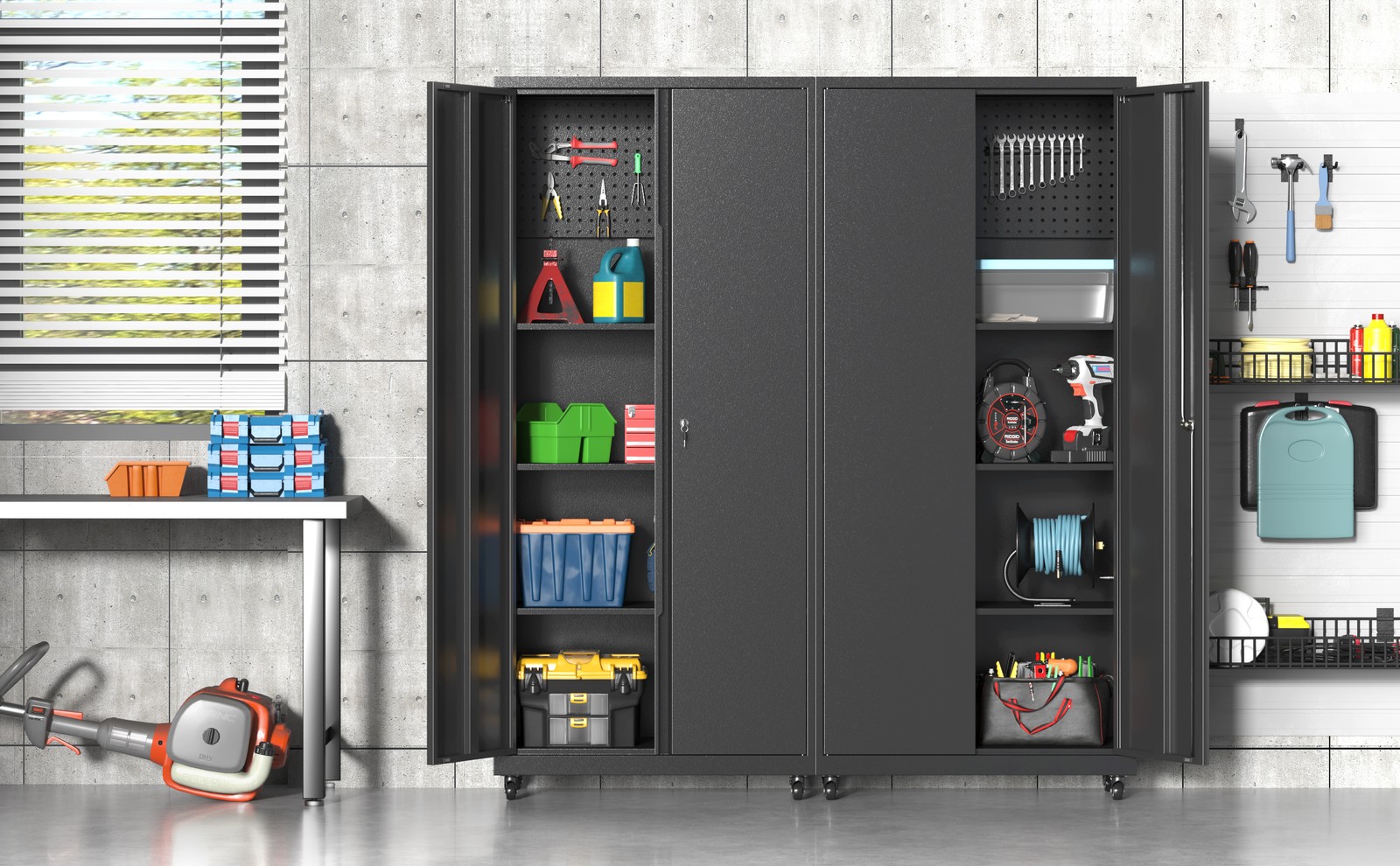 Garage Cabinet Set Workshop Set Garage Cabinets Storage System Tool Boxs Set 6pc