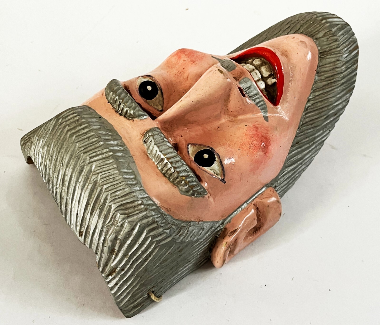 MEXICAN MICHOACAN FOLK ART HAND CARVED PASTORELAS ERMITANO HERMITANO DANCE MASK