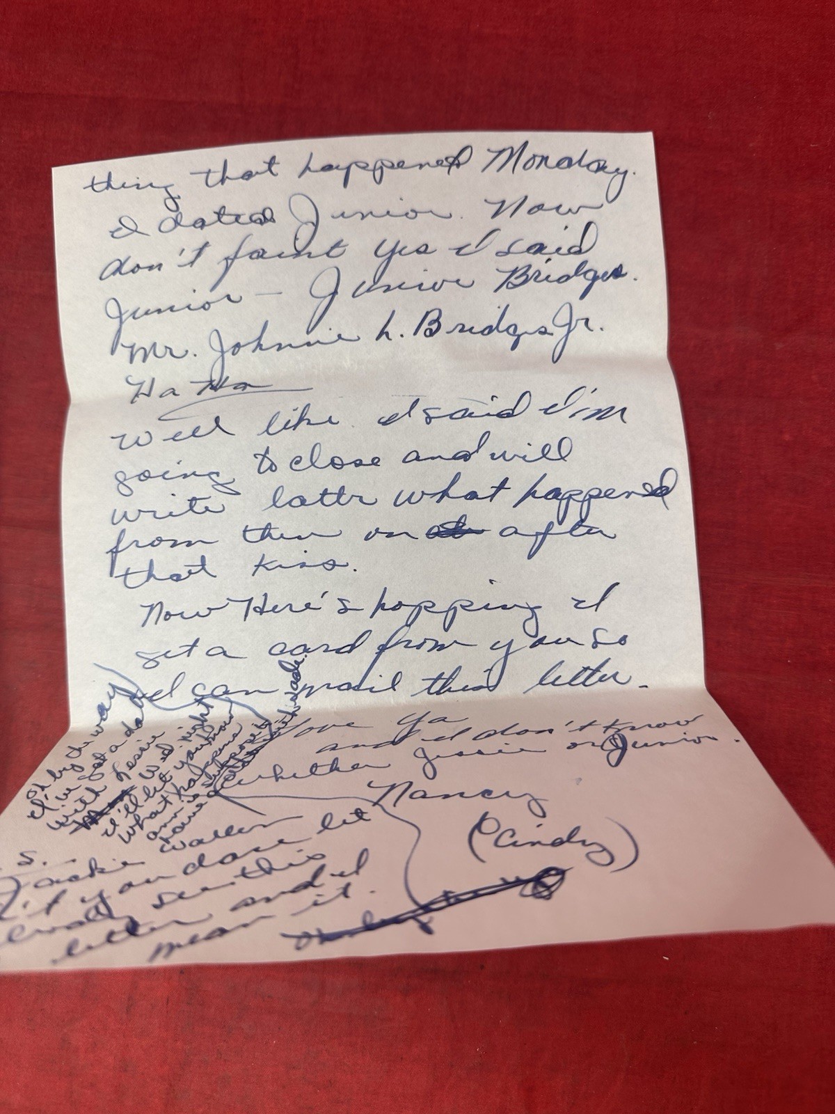 Cursive Handwritten 1948 Love Letter 8 Pages Ephemera Movie Prop Vintage July 6