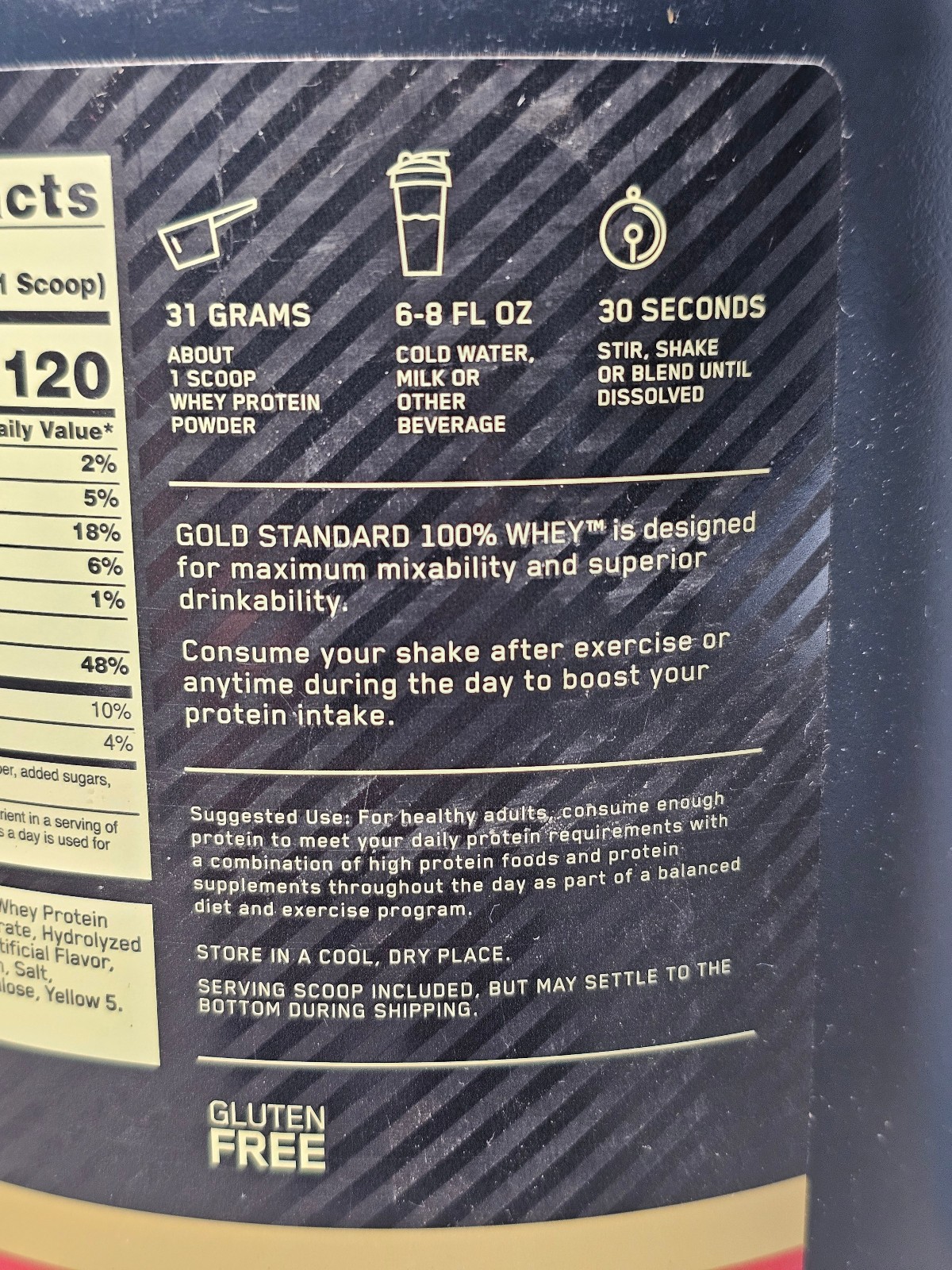 ON Optimum Nutrition Gold Standard 100% Whey Protein - Banana Cream -Exp 5/21/27