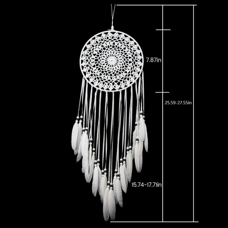 DIY Large Handmade Dream Catcher Feathers Hanging Dreamcatcher Wall Decor Home