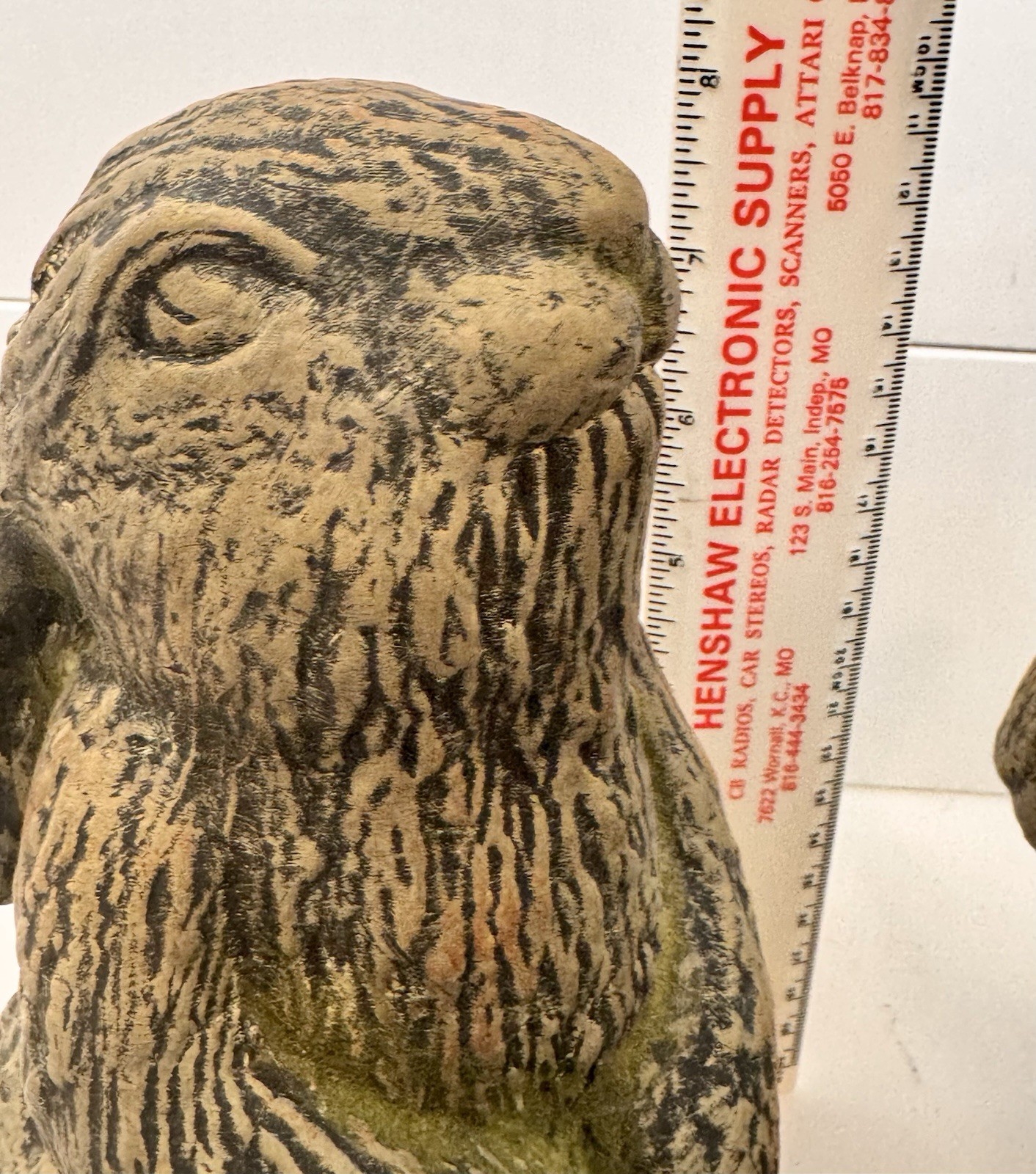 Adorable Pair Of Pier 1 Terracotta Pottery Statue Rabbits/Bunnies Farmhouse Chic