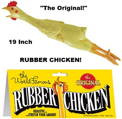 Loftus Original World Famous 19" Rubber Yellow Chicken -Classic Fun Joke Gag Toy