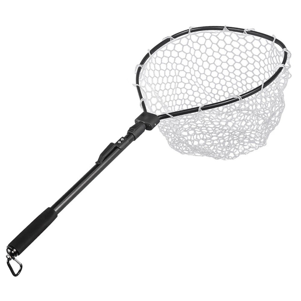 Fly Fishing Landing Net Rubber Trout Catch and Release Net Light Weight