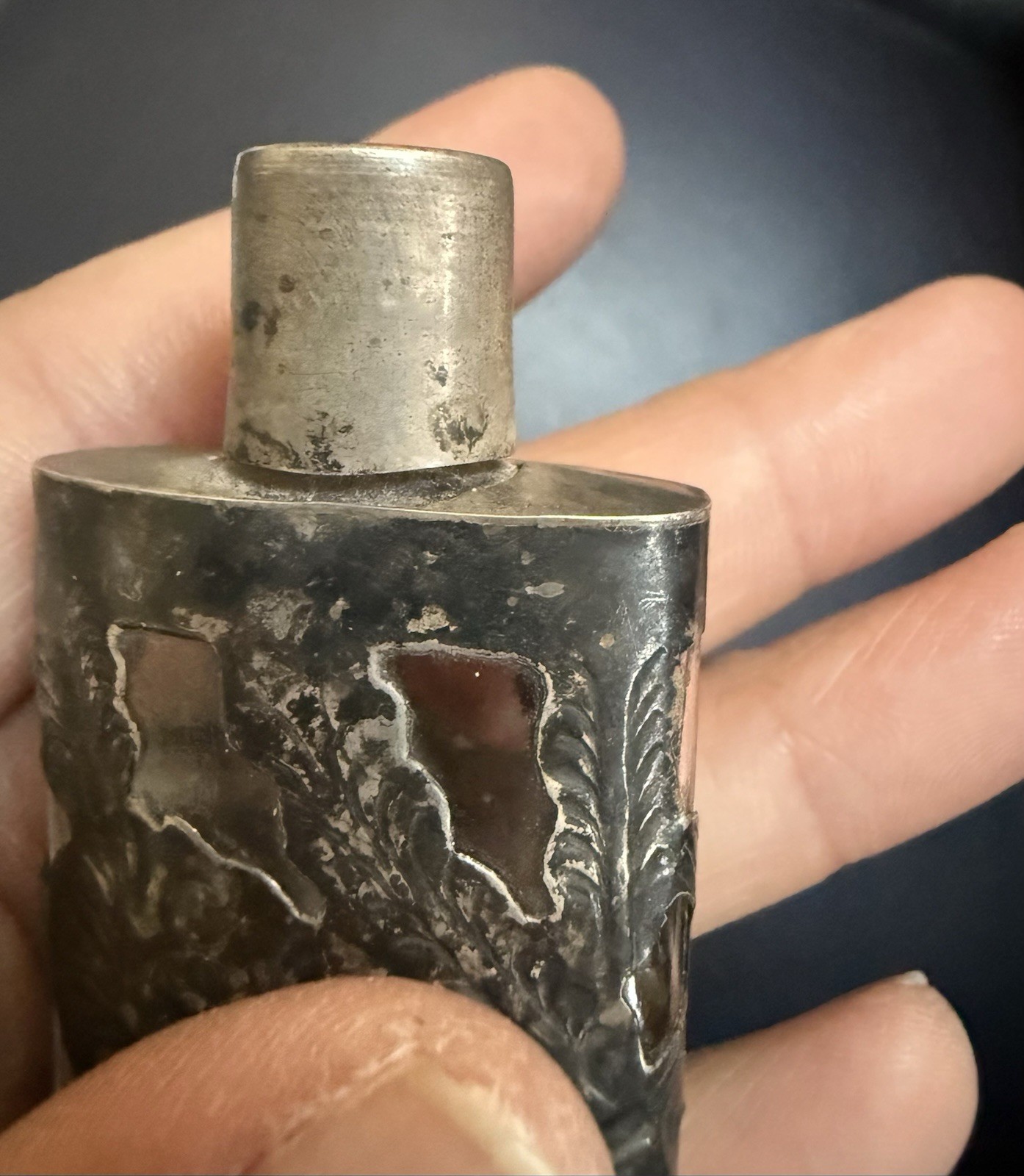 Vintage Taxco Sterling Silver 925 Perfume Bottle 3”