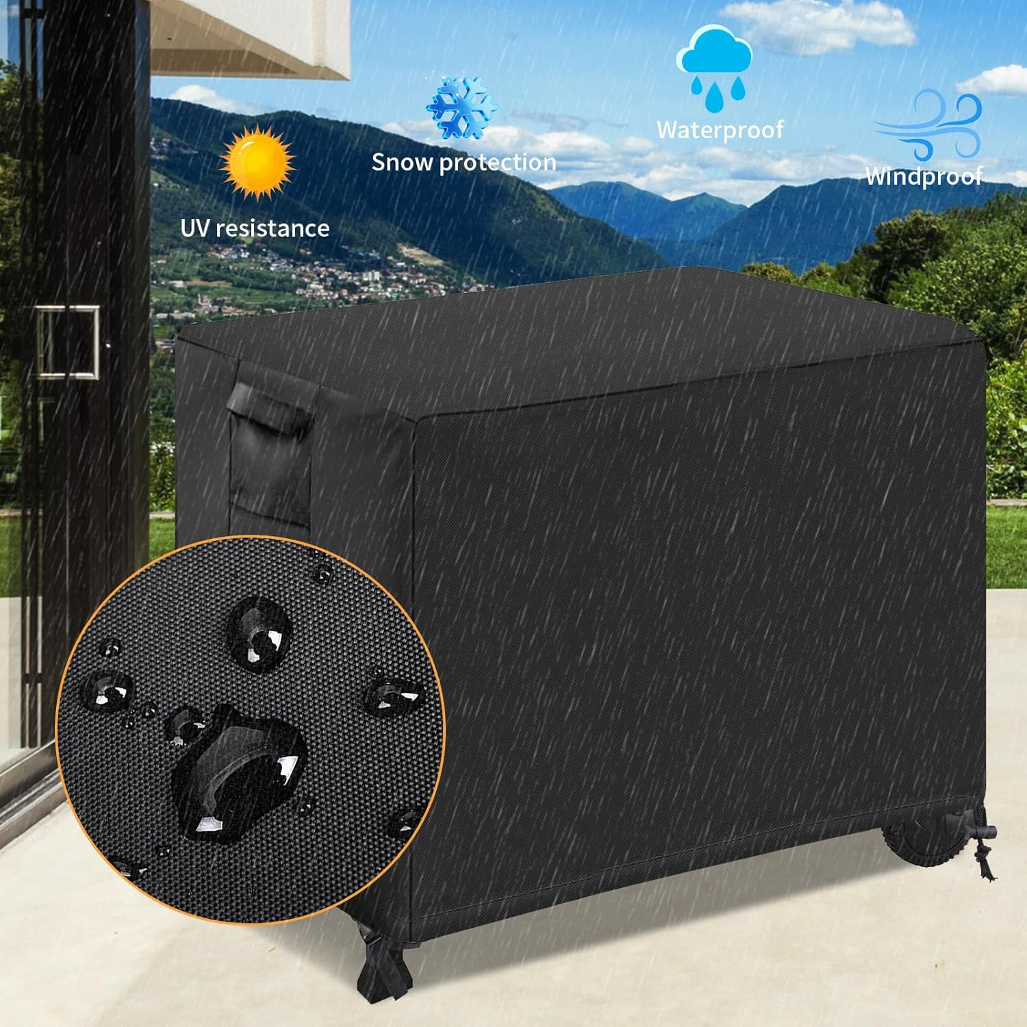 Outdoor Prep Table Cover，36''L X 24''W X 35''H Waterproof Stainless Steel Table