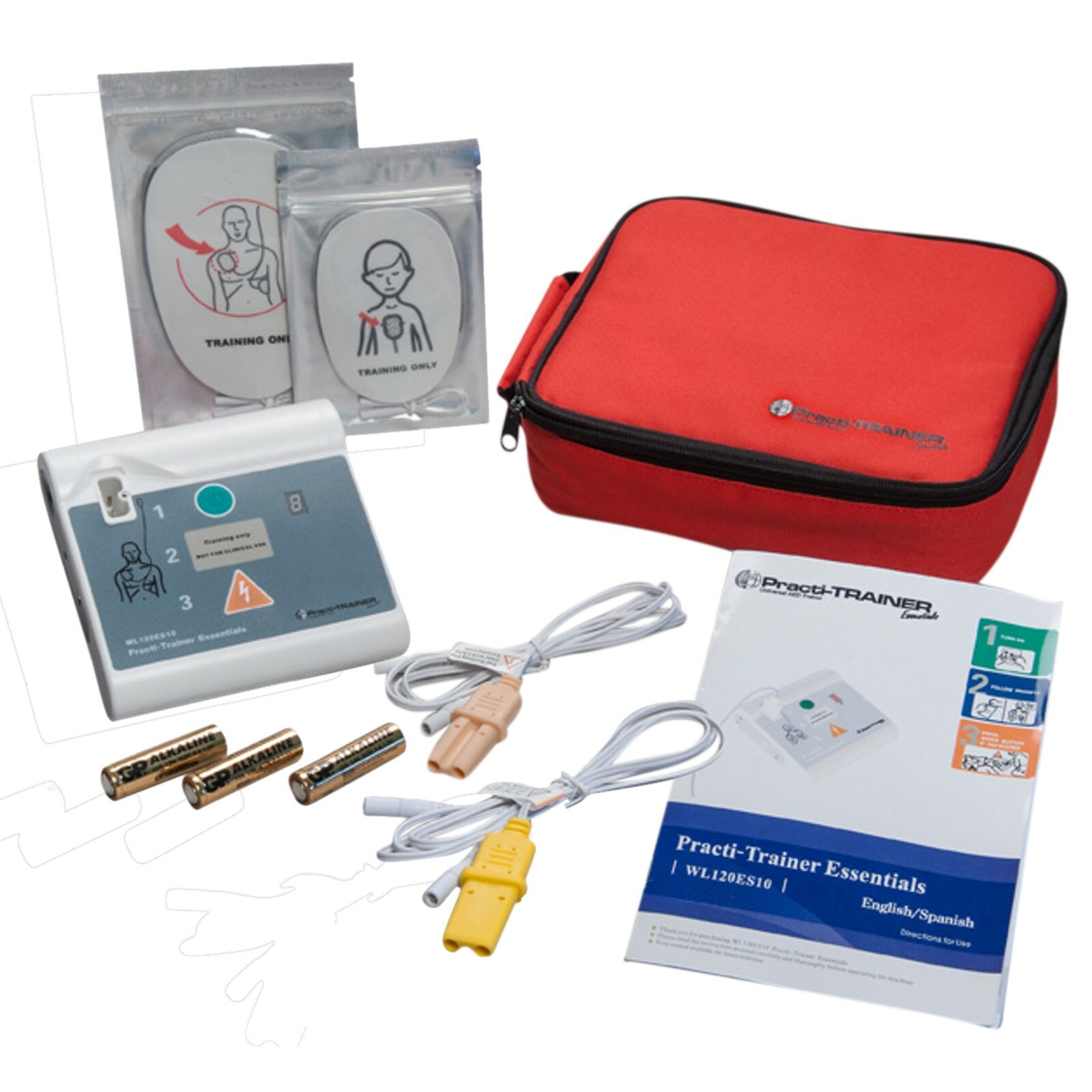 CPR Training Kit w. Adult Manikin WITH Feedback & AED Practi-Trainer Essentials